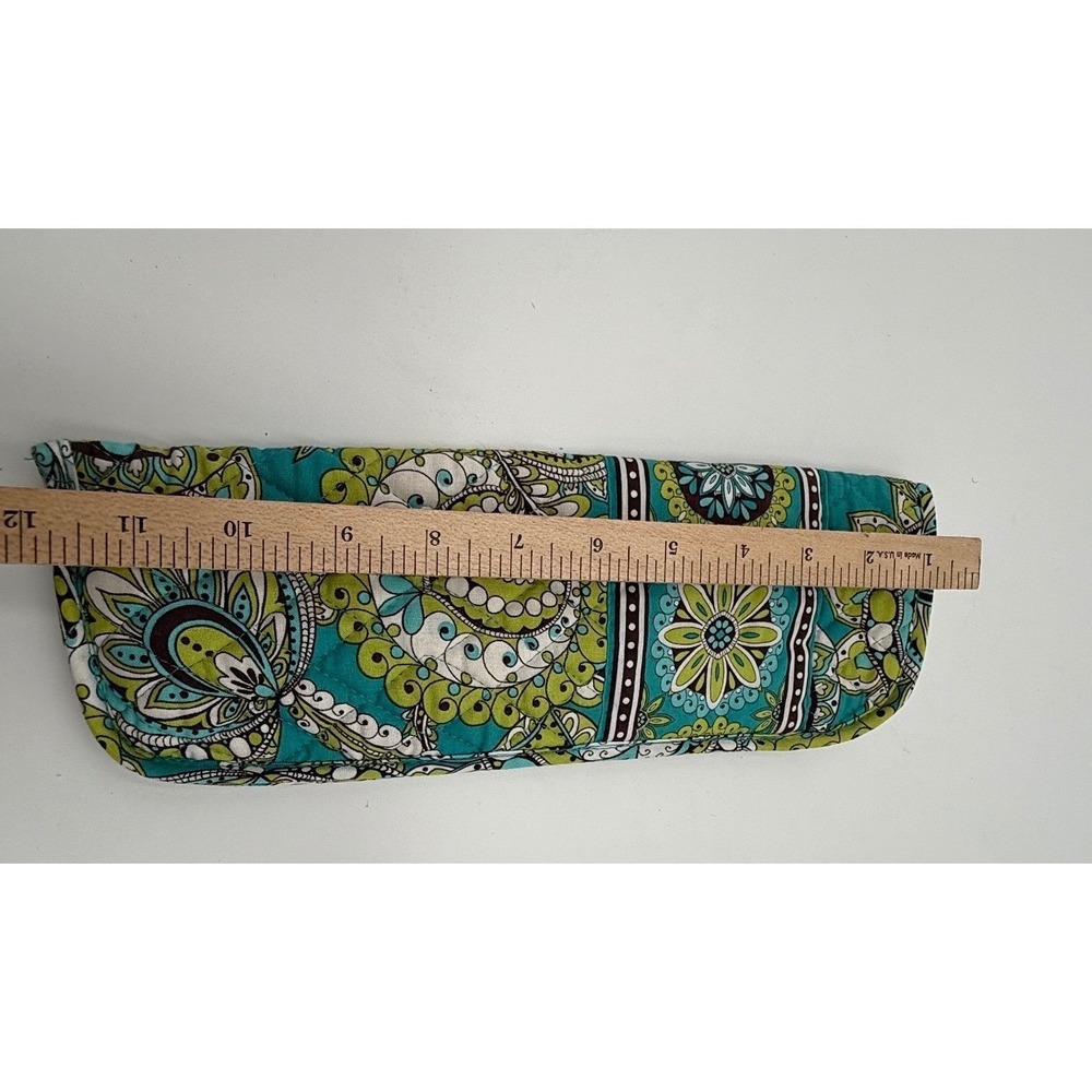 Vera Bradley Quilted Cotton Curling Iron Cover Teal Green‎ Floral Paisley USA - Picture 5 of 6